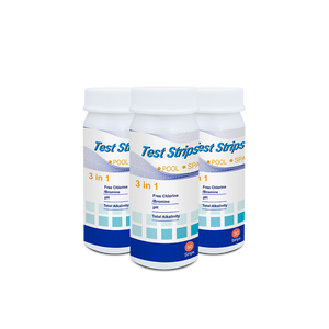 Bandelettes de test 3-en-1 pour piscine et spa - 50 unités, test rapide en <span class=keywords><strong>30</strong></span> secondes pour le chlore libre/brome, le pH et l'alcalinité totale - Product Image 2
