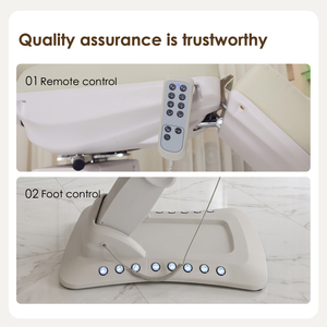 Sillón de Tratamiento Cosmetológico Eléctrico Ajustable Moderno con Luz Ambiental LED, Base de Cuero PU, Cama para Tatuajes y Pestañas, Cama Facial - Product Image 3