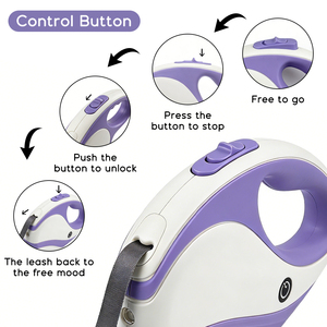 New Arrival 5M Heavy Duty Smart Wearable LED Flash Light <b>Retractable</b> <b>Dog</b> <b>Leash</b> Durable Fashion Pet <b>Dog</b> Training Tool Printed - Product Image 4