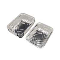 Conteneur rectangulaire en aluminium pour barbecue, vaisselle en aluminium et plaque de barbecue en métal, boîte à lunch jetable
