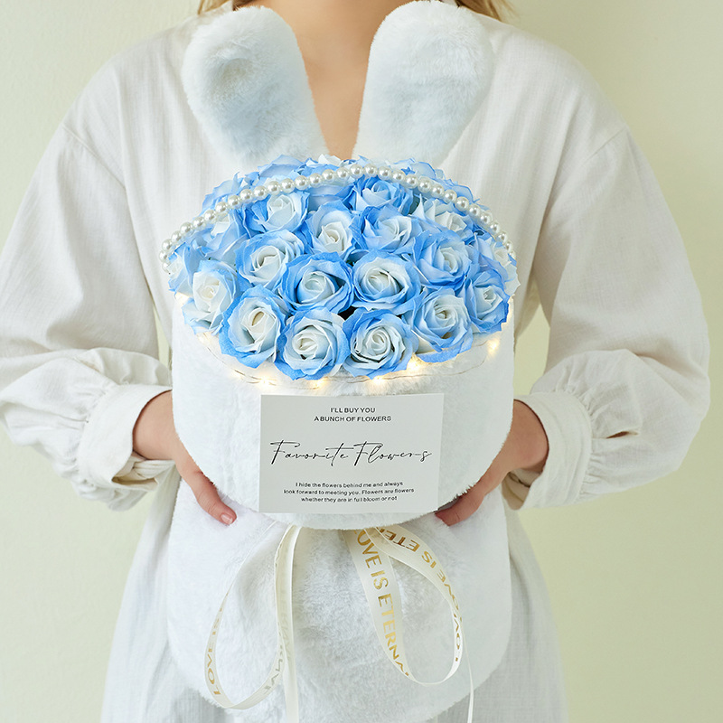 19 ghiaccio rotto blu-regalo sacchetto di auguri leggero