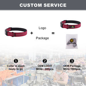 Kalung Anjing Mewah COCO <span class=keywords><strong>BUDDY</strong></span> Taktis Tahan Lama Reflektif Bahan Rajut Nilon Pewarna Benang Lepas Cepat Berlapis Empuk - Product Image 6