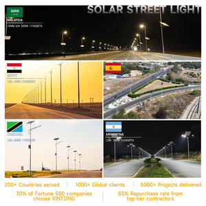 Luz de calle solar dividida XINTONG 80W 120W al aire libre de alta calidad alto brillo 120lm/W IP67 a prueba de agua