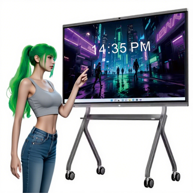 ETTO 75 Inch Touch Interactive Flat Panel Lcd Digital Interactive Smart Boards Panel Android 14 4+32/8+128 for Schools Teaching