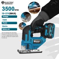 Scie sauteuse sans fil électrique professionnelle 220V avec moteur à balais, puissance 2200W, pour la découpe du bois