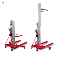 Lève-matériaux manuel portable en aluminium 300 kg 4 m 6 m, levage manuel de matériaux avec certificat CE
