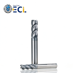 Fraise à queue en carbure ECL à 4 dents, non revêtue, angle de hélice de 45 degrés, outil de coupe CNC - Product Image 2