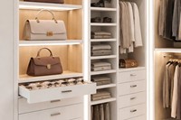 Lemari Pakaian Geser Kaca Ganda Mewah Italia, Kabinet Ruang Besar untuk Perabot Kamar Tidur Rumah