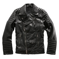 Vestes et manteaux de moto en cuir de vache pour hommes, OEM personnalisé noir marron de haute qualité