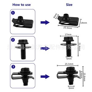 Fixations automobiles 1000 pièces en boîte, rivets et clips de pare-chocs en nylon, 30 tailles pour réparation et remplacement automobile - Product Image 4