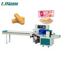 Machine d'emballage horizontale automatique pour biscuits, gaufres, barres et gâteaux, avec moteur de qualité alimentaire