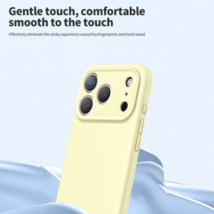 Custodia per telefono in Silicone morbido liquido per <span class=keywords><strong>iPhone</strong></span> 11 12 13 <span class=keywords><strong>14</strong></span> 15 16 <span class=keywords><strong>Pro</strong></span> <span class=keywords><strong>Max</strong></span> 17 Air tinta unita AI pulsante Cover del telefono - Product Image 4