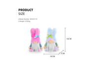 Kerajinan kain kurcaci tanpa wajah 6 inci hadiah kelinci boneka mewah dekorasi GNOME Paskah warna-warni musim semi dengan telinga kelinci