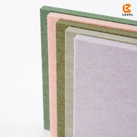 Panel Akustik Serat Poliester 100% 600x600mm 9mm/12mm Desain Grafis Modern dengan NRC Tinggi, Kedap Suara, Ramah Lingkungan