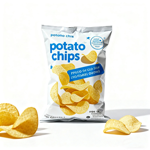 Emballage en aluminium pour chips de pommes de terre, noix, barres énergétiques, avec logo personnalisé imprimé, résistant à l'humidité, refermable avec fermeture éclair, en forme de coussin - Product Image 1