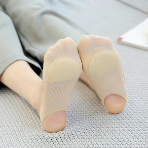 Chaussettes de bateau à talons hauts super peu profondes d'été pour femmes chaussures techniques perlées avec talons hauts sans jarretière à <span class=keywords><strong>talon</strong></span> - Product Image 5