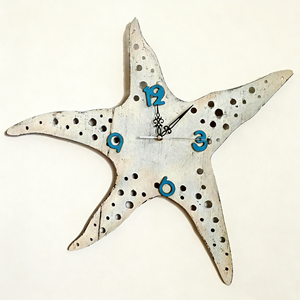 Horloge murale décorative en bois découpé au laser, thème marin, animaux marins, hippocampe, <span class=keywords><strong>décoration</strong></span> - Product Image 1