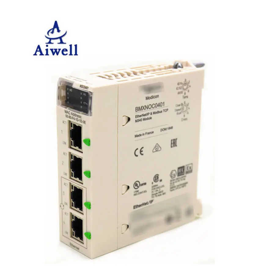 Original Novo Módulo De Comunicação Ethernet PLC Modicon M340 BMXNOC0401 Para Schneider