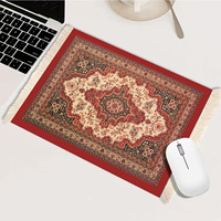 Sous-verres en forme de tapis, style persan, mini tapis, tapis de souris pour bureau, ordinateur, tasse, cuisine, bar