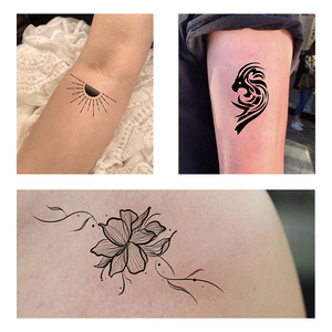Adesivi per <span class=keywords><strong>Tatuaggi</strong></span> Temporanei con Inchiostro a Base di Succo di Piante, Impermeabili, Semi-Permanenti, Arte Corporea per Uomini <span class=keywords><strong>e</strong></span> Donne, Stencil per <span class=keywords><strong>Tatuaggi</strong></span> - Product Image 5