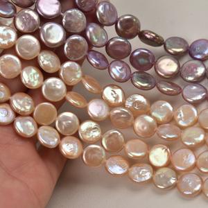 Joyería de Perlas de Agua Dulce Púrpura Barrocas con Botones Dorados, Perlas Sueltas Naturales de Alta Luminosidad para Accesorios de Bricolaje, Tamaño de Orificio Personalizado - Product Image 1