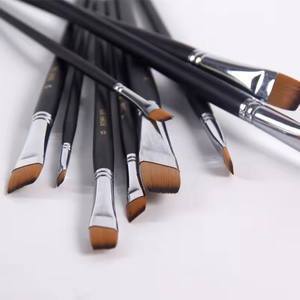Lot de 9 pinceaux obliques en nylon pour peinture à l'huile et <span class=keywords><strong>acrylique</strong></span> – Fournitures d'art 802 - Product Image 4
