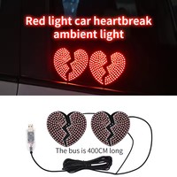 Nouvel écran LED USB pour l'intérieur de la voiture, écran d'affichage en forme de cœur, lumières d'ambiance et néon pour une installation universelle sur les voitures