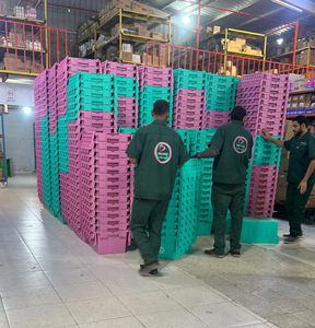 80 <span class=keywords><strong>Litres</strong></span> Lourds Logistique Industrielle en <span class=keywords><strong>Plastique</strong></span> Empilable Empilable Déplacement Entrepôt Boîtes Chiffre D'affaires Caisses En <span class=keywords><strong>Plastique</strong></span> - Product Image 5
