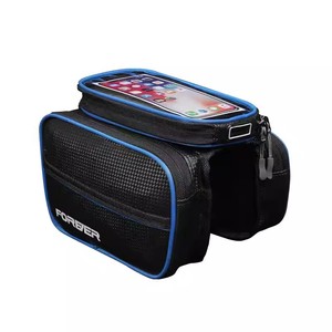 Forever <b>Bicycle</b> Front <b>Frame</b> Bag With Phone Pocket For Mountain And Road Bikes - Product Image 1