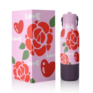 Vaso Térmico de 24oz con Estampado de Corazón de San Valentín, Taza de Viaje de Acero Inoxidable 304 con Asa para Camping, Mantiene la Temperatura de 6 a 12 Horas - Product Image 5