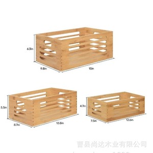 Simple solid wood <b>storage</b> box for home use, bedroom, bed sheets and <b>clothes</b> <b>storage</b> basket, store fruit and vegetable portable - Product Image 4