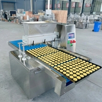 Machine à garnir les gâteaux, déposeuse automatique de biscuits, machine à fabriquer des biscuits, homologuée CE, contrôlée par PLC, machine à découper les fils