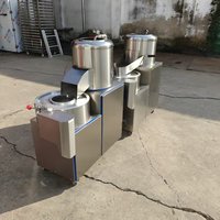 Industriële groothandel aardappel schil- en snijmachine, commerciële automatische wortelgroentesnijder en -versnipperaar van roestvrij staal