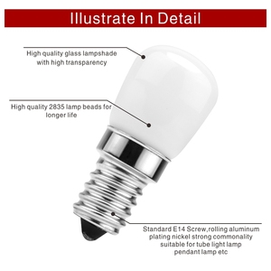 <span class=keywords><strong>Ampoule</strong></span> LED pour mini-réfrigérateur 110V 220V 1.5W B15 E12 E14 T22 T26 Verre Laiteux Blanc Chaud Remplace les Ampoules Halogènes - Product Image 4