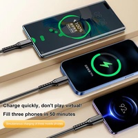 Cable de carga súper rápida 3 en 1 de 120W para móvil, USB, tipo C, para coche y hogar, venta de fábrica para Huawei