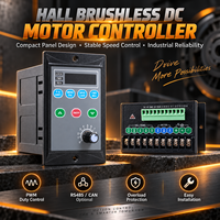 Contrôleur de moteur CC sans balais AC220V, pilote BLDC haute tension, capteur Hall, RS485 CAN, affichage numérique, IP54, contrôle 100-200W