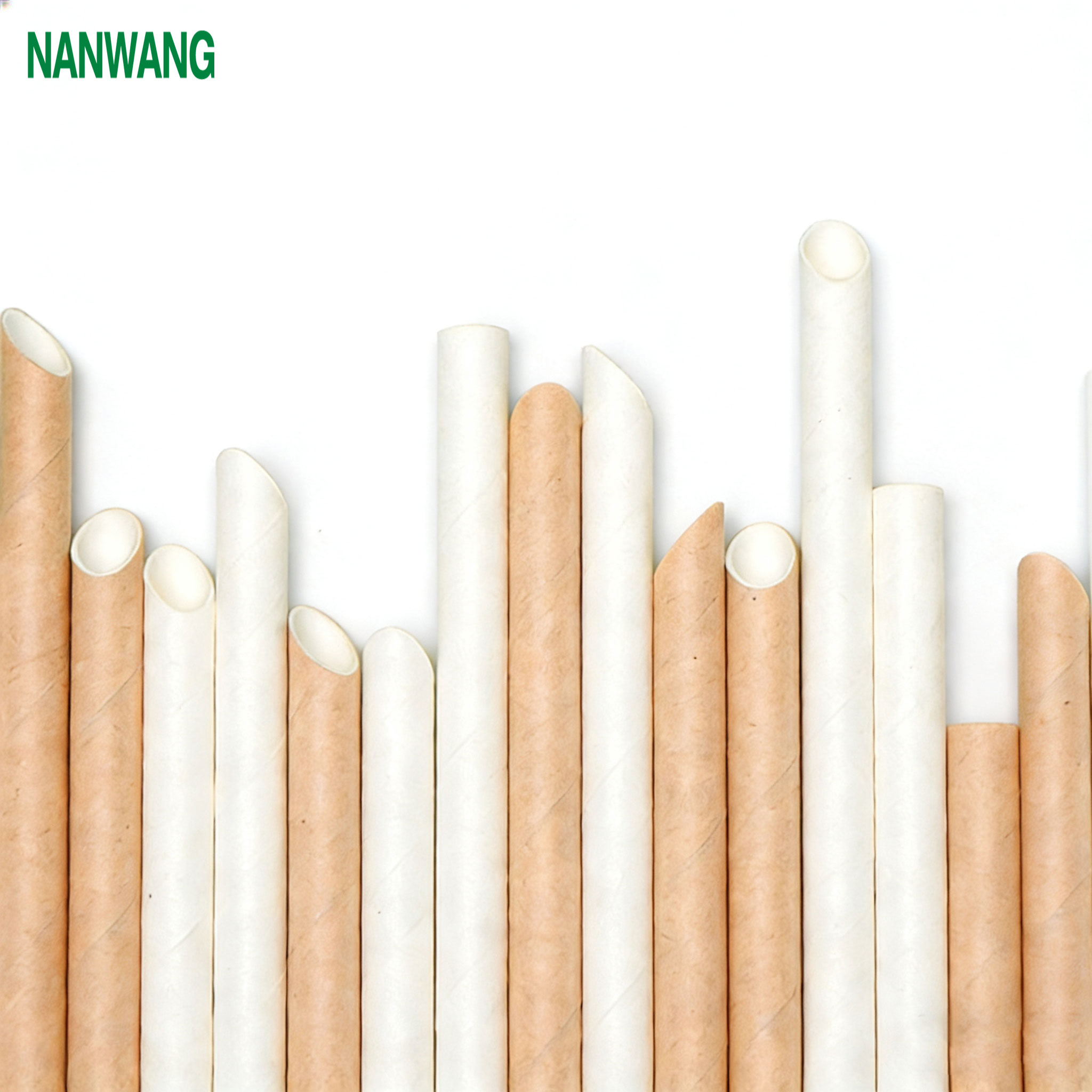 Eco Friendly Disposable Kraft Paper Straw Biodegradable Bubble Tea Straw Individually Wrapped for Juice Coffee Beverages
