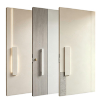Porte d'entrée résidentielle antivol de conception classique, porte pivotante en acier, porte d'entrée sécurisée, porte pivotante en bois massif pour maison