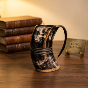 Nouvelle tasse à boire en corne de buffle domestique de qualité supérieure, style Viking, capacité 300-500 ml, par PERFECT ENTERPRISES - Product Image 1