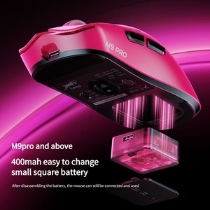 Mathew M9 Pro Max Mouse Lightweight 44G Wireless Tri-mode PAW3395 26000DPI 8Khz Esport Gaming Mouse pour <span class=keywords><strong>LOL</strong></span>/CSGO/valorant - Product Image 5