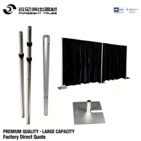 Support de toile de fond en aluminium à hauteur réglable, montage rapide sans outils, base en acier stable pour la décoration de mariages, banquets et événements
