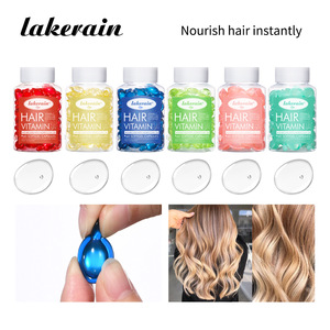 Lakerain Vitamina per Capelli Cura 7 Giorni Riparazione e Nutrimento 60 Capsule Morbide Rosse Gialle Blu Scuro Verde Rosa Ciano - Product Image 2