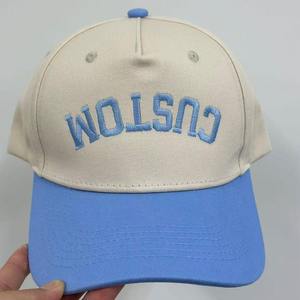 Wholesale 6/5 Distressed Custom <b>Acrylic</b> <b>Fabric</b> Baseball Cap Logo Embroidery Retro Vintage Dad Hat Curved Design Breathable - Product Image 2