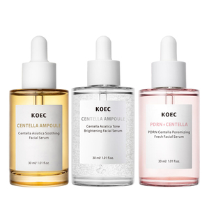 KOEC Centella Serum Set Centella Asiatica Soothing Serum &amp; Centella Tone Brighten Serum &amp; PDRN Centella Poremizing Fresh Serum - Product Image 1