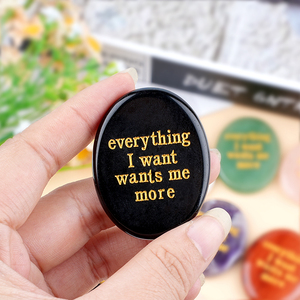 <span class=keywords><strong>Piedra</strong></span> <span class=keywords><strong>de</strong></span> Cristal Natural Grabada con Frases Inspiradoras, <span class=keywords><strong>Piedra</strong></span> <span class=keywords><strong>de</strong></span> Meditación para Aliviar el Estrés, Decoración <span class=keywords><strong>de</strong></span> Bolsillo - Product Image 4