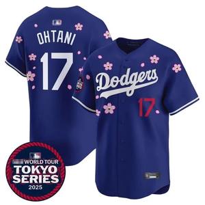 2025 yeni erkek baskı doshoshohei 50 Betts 17 Ohtani Sakura beyzbol spor tişört boy Jersey kısa gömlek Tops formalar - Product Image 5