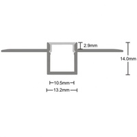 Profilé LED en aluminium pour bandes lumineuses de plafond, largeur 20 mm, encastré dans le plâtre, le gypse ou le cloison sèche