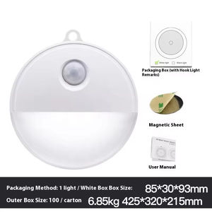 Modern Mini Waterproof Dimmable Wall Lamp Bedroom <b>Corridor</b> Dormitory Battery Operated Sensor Control ABS Material LED Warm White - Product Image 6