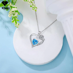 44/2000 thanh lịch cao cấp tăng hình trái tim Vòng cổ cho phụ nữ hợp thời trang mới thời trang đồ trang sức với Christian Tôn Giáo teme - Product Image 3