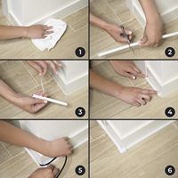 Cinta de goma de PVC para umbral de garaje con tira selladora y cubierta protectora para cables, para protección de cables contra el paso de vehículos.